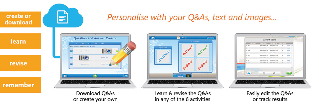Pesonalise with your Q&As text and images